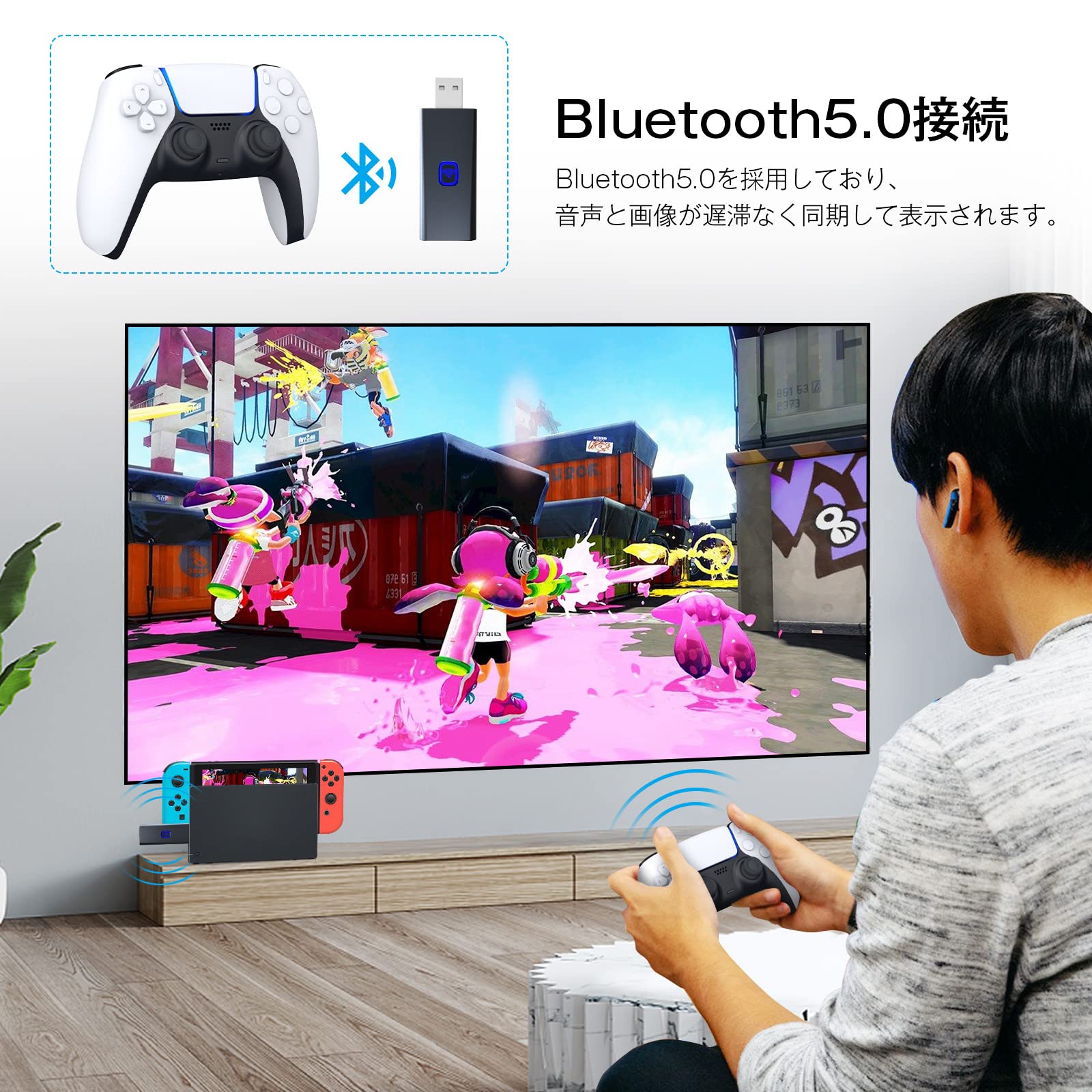 Amazon.co.jp: コントローラー変換アダプター ps5/Switch/ps4/PC対応